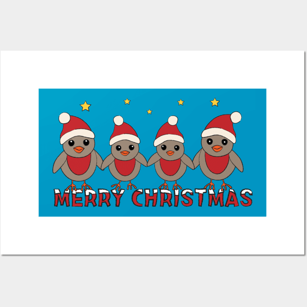 Christmas Robins Wall Art by HelenDesigns